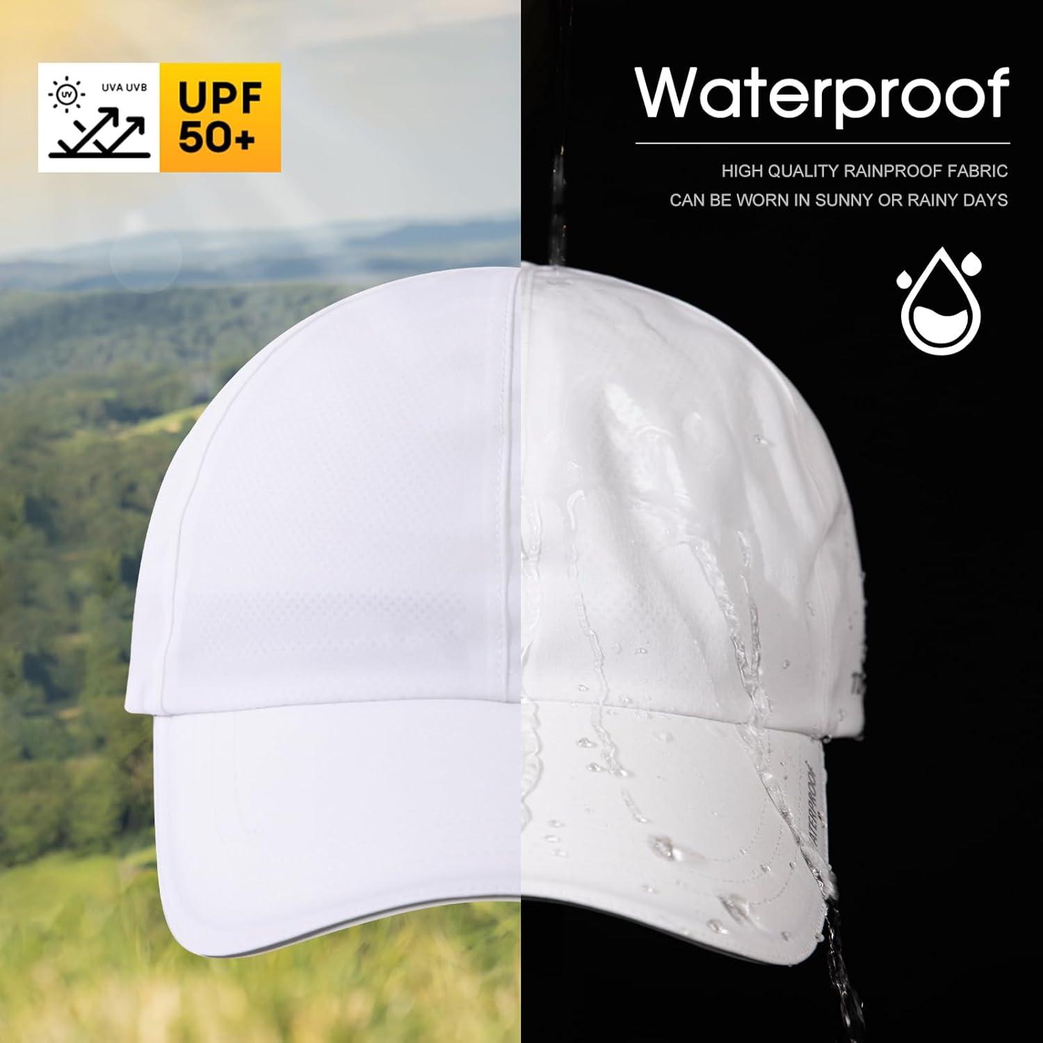 imageTOPEX Large Waterproof Men Women Running Hydro Cooling Hat Baseball Cap for Big Heads White