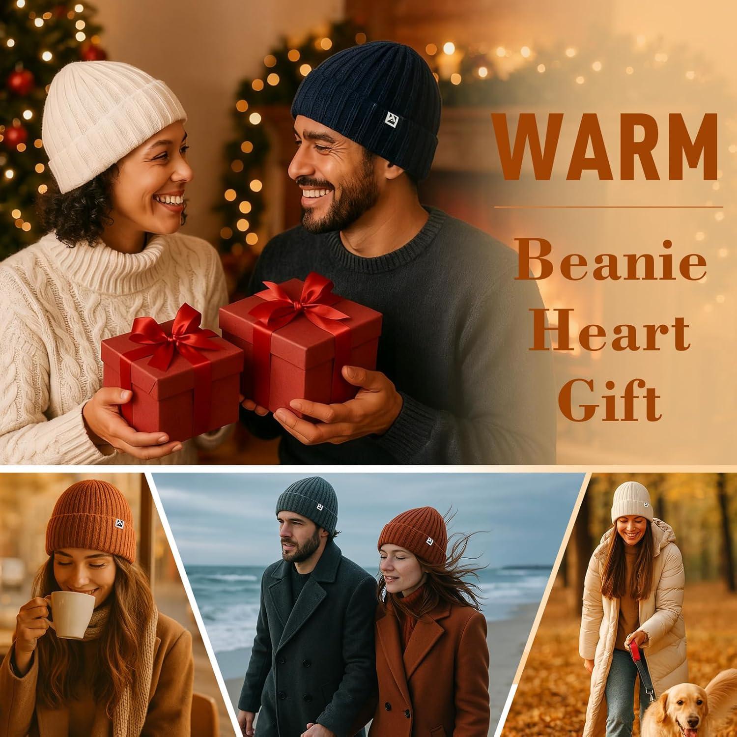 imageTOPEX PolarWool LXLXXL 100 Merino Wool Beanie Fleece Lined Hat Watch Cap for Cold Weather Winter WarmDark Grey