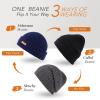 imagePolarWool 100 Merino Wool LXLXXL Fisherman Beanie Watch Cap Single Layer 3 Styles Warm Winter Knit Hat for Men WomenGrayurban