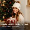 imageTOPEX DryKnit Waterproof Knit Beanie with Removable Pom Fleece Lined Warm Winter Hat for Women Breathable Rain Snow Proof96603white