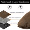 imageTOPEX Mens Newsboy Duckbill Cap  Gatsby Irish Flat Hat Faux Leather Winter Golf Driving Cabbie Pageboy Style Ivy Paperboy Man Cap Brown Medium Large
