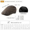 imageTOPEX Mens Newsboy Duckbill Cap  Gatsby Irish Flat Hat Faux Leather Winter Golf Driving Cabbie Pageboy Style Ivy Paperboy Man Cap Brown Medium Large