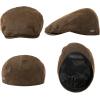 imageTOPEX Mens Newsboy Duckbill Cap  Gatsby Irish Flat Hat Faux Leather Winter Golf Driving Cabbie Pageboy Style Ivy Paperboy Man Cap Brown Medium Large