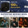 imageTOPEX PolarWool LXLXXL 100 Merino Wool Beanie Fleece Lined Hat Watch Cap for Cold Weather Winter WarmBeige
