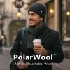 imageTOPEX PolarWool LXLXXL 100 Merino Wool Beanie Fleece Lined Hat Watch Cap for Cold Weather Winter WarmDark Grey