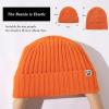 imageTOPEX PolarWool LXLXXL 100 Merino Wool Beanie Fleece Lined Hat Watch Cap for Cold Weather Winter WarmOrange