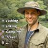 imageTOPEX Summer Boonie Sun Hats for Men Safari Fishing Hiking Wide Brim UPF50 Big Head Nylon Waterproof Army Green Large XLarge L XL 60cm 63cm
