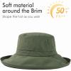 imageTOPEX Womens Waterproof UV Sun Hat Wide Brim UPF 50 with Ponytail Hole Packable ampamp Foldable Bucket Hat for Summer Beach Travel Outdoor Camping ampamp Gardening Lightweight ampamp Breathable Green SM