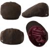 imageTOPEX XLXXL Wool Tweed Newsboy Flat Cap for Men Winter Fashion Ivy Cap Gatsby Golf Hat Satin LinedHerringbonebrown