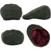 imageTOPEX XLXXL Wool Tweed Newsboy Flat Cap for Men Winter Fashion Ivy Cap Gatsby Golf Hat Satin LinedPlaidgreen
