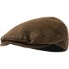 imageTOPEX Mens Newsboy Duckbill Cap  Gatsby Irish Flat Hat Faux Leather Winter Golf Driving Cabbie Pageboy Style Ivy Paperboy Man Cap Brown Medium Large