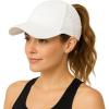 imageTOPEX Womens Baseball Cap with Ponytail Hole Summer Cooling SPF 50 Waterproof Sun Caps for Outdoor Sports Adjustable Packable White LXL