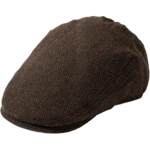 imageTOPEX XLXXL Wool Tweed Newsboy Flat Cap for Men Winter Fashion Ivy Cap Gatsby Golf Hat Satin LinedHerringbonebrown