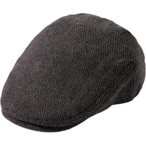 imageTOPEX XLXXL Wool Tweed Newsboy Flat Cap for Men Winter Fashion Ivy Cap Gatsby Golf Hat Satin LinedHerringbonegrey