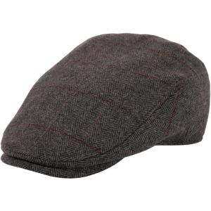imageTOPEX XLXXL Wool Tweed Newsboy Flat Cap for Men Winter Fashion Ivy Cap Gatsby Golf Hat Satin LinedPlaiddarkgrey