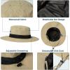imageMens L XL Extra Large Oversize Wide Brim Mesh Sun Hat UV Protection Boonie Bucket Sunhat Summer Golf Hiking Safari Outdoor Fishing SPF50 Khaki