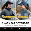 imageTOPEX Ponytail WaterRepellent Ear Flap Reflective Running Friendly Size Winter Baseball Cap Unisex HatGrey