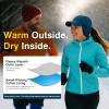 imageTOPEX Ponytail WaterRepellent Ear Flap Reflective Running Friendly Size Winter Baseball Cap Unisex HatGrey