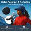 imageTOPEX Ponytail WaterRepellent Ear Flap Reflective Running Friendly Size Winter Baseball Cap Unisex HatGrey