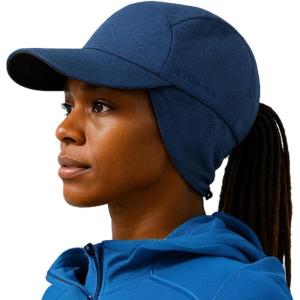 imageTOPEX Ponytail WaterRepellent Ear Flap Reflective Running Friendly Size Winter Baseball Cap Unisex HatBlue