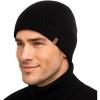 imageTOPEX PolarWool Merino Wool Beanie Polartec Fleece Lined LXLXXL Unisex Warm Winter Knit Hat Watch CapBlacksentinel