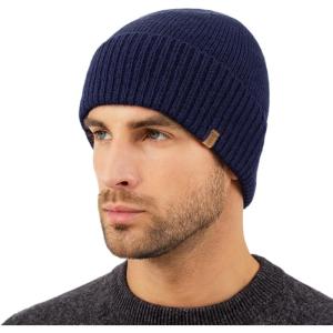 imageTOPEX PolarWool Merino Wool Beanie Polartec Fleece Lined LXLXXL Unisex Warm Winter Knit Hat Watch CapNavyharbor