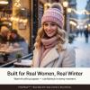 imageTOPEX ChicPony Winter Hat for Women Fleece Lined 50 Merino Wool Beanie with Hidden Ponytail Hole ampamp Detachable Faux Fur PomBlush Pink