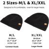 imageTOPEX PolarWool Merino Wool Beanie for Men Women  Fleece Lined Warm Knit Cuffed Hat Soft Stocking Cap for Cold WeatherBlack