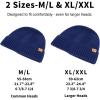 imageTOPEX PolarWool Merino Wool Beanie for Men Women  Fleece Lined Warm Knit Cuffed Hat Soft Stocking Cap for Cold WeatherBlue