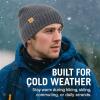 imageTOPEX PolarWool Merino Wool Beanie for Men Women  Fleece Lined Warm Knit Cuffed Hat Soft Stocking Cap for Cold WeatherBlue