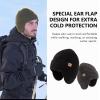 imageTOPEX DryKnit Unisex 80 Merino Wool Waterproof Beanie with Ear Flap Warm Winter Fleece Lined Beanie Hat MLXLGrey