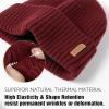 imageTOPEX DryKnit Waterproof LXLXXL Winter Fleece Lined Beanie Hat for Men Women Warm Knit Watch Skull Cap Cold WeatherBurgundyember