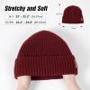 imageTOPEX DryKnit Waterproof LXLXXL Winter Fleece Lined Beanie Hat for Men Women Warm Knit Watch Skull Cap Cold WeatherBurgundyember