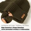 imageTOPEX DryKnit Waterproof LXLXXL Winter Fleece Lined Beanie Hat for Men Women Warm Knit Watch Skull Cap Cold WeatherOliveoutland