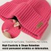 imageTOPEX DryKnit Waterproof LXLXXL Winter Fleece Lined Beanie Hat for Men Women Warm Knit Watch Skull Cap Cold WeatherPink Blush
