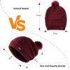 imageTOPEX PolarWool 100 Merino Wool Winter Slouchy Beanie for Women with Faux Fur Pom  Satin or Fleece Lined for Cold WeatherBurgundyfleece Lined