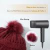 imageTOPEX PolarWool 100 Merino Wool Winter Slouchy Beanie for Women with Faux Fur Pom  Satin or Fleece Lined for Cold WeatherBurgundyfleece Lined