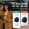 imagePolarWool Satin Lined 80 Merino Wool Beanie Winter Hat Oversized LXLXXL Cuffed Watch Fisherman Cap for Men WomenBlacksentinel