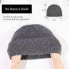 imagePolarWool Satin Lined 80 Merino Wool Beanie Winter Hat Oversized LXLXXL Cuffed Watch Fisherman Cap for Men WomenGrayurban