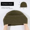 imagePolarWool Satin Lined 80 Merino Wool Beanie Winter Hat Oversized LXLXXL Cuffed Watch Fisherman Cap for Men WomenOliveranger