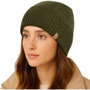 imagePolarWool Satin Lined 80 Merino Wool Beanie Winter Hat Oversized LXLXXL Cuffed Watch Fisherman Cap for Men WomenOliveranger