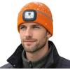 imageTOPEX DryKnit Waterproof Oversized Fleece Lined LED Beanies Christmas Dad Gifts Warm WinterOrange With Reflective