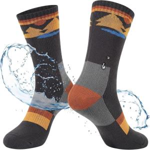 imageTOPEX DryKnit Waterproof Merino Wool Socks for Men ampamp Women Breathable Hiking Camping and All Winter Activities CrewCharcoal Forest