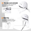 image:imageOversized XL XXL Mens Sun Hat Big Head Neck Flap Shade Waterproof UPF50 Wide Brim Hat Fishing Safari HikingWhite
