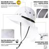 image:imageOversized XL XXL Mens Sun Hat Big Head Neck Flap Shade Waterproof UPF50 Wide Brim Hat Fishing Safari HikingWhite