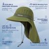 image:imageTOPEX Cooling Sun Hat with Neck Flap  UPF 50 Wide Brim Breathable Hat for Hiking Fishing amp Big HeadsBronze Green