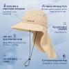 image:imageTOPEX Cooling Sun Hat with Neck Flap  UPF 50 Wide Brim Breathable Hat for Hiking Fishing amp Big HeadsOatmeal