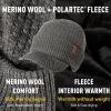 image:imageTOPEX DryKnit Waterproof 80 Merino Wool Beanie Hat with Brim  Fleece Lined Ski Cap for Cold Weather amp Large HeadsGray