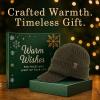image:imageTOPEX DryKnit Waterproof 80 Merino Wool Beanie Hat with Brim  Fleece Lined Ski Cap for Cold Weather amp Large HeadsGreen  Gift Box Set