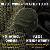 image:imageTOPEX DryKnit Waterproof 80 Merino Wool Beanie Hat with Brim  Fleece Lined Ski Cap for Cold Weather amp Large HeadsGreen